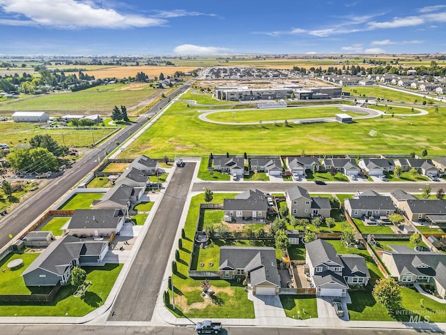 aerial view featuring a residential view