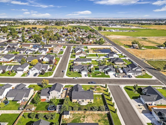 aerial view with a residential view