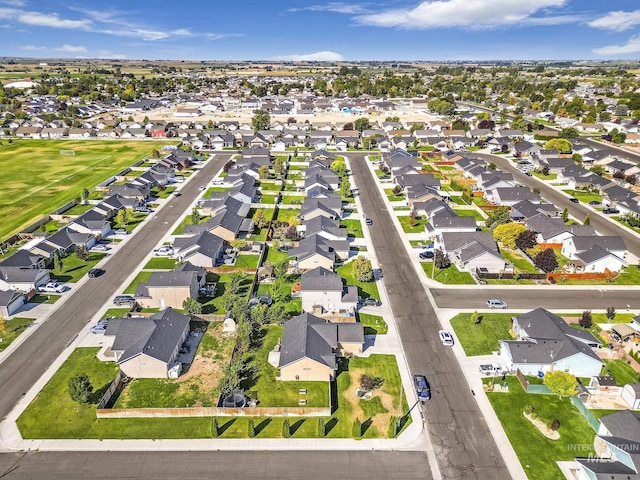 bird's eye view with a residential view