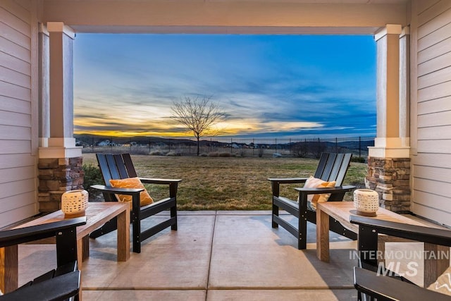 view of patio / terrace with fence