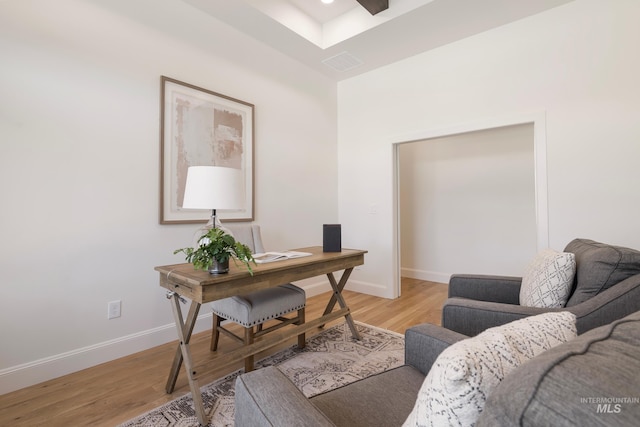 24910 Ardmore Ct, Caldwell, ID 83607 - home office featuring light wood finished floors and baseboards