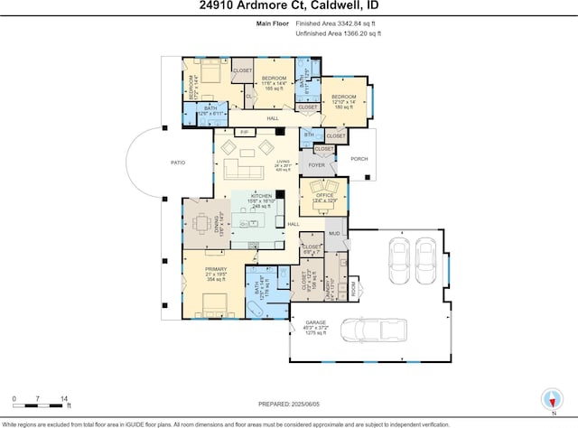 24910 Ardmore Ct, Caldwell, ID 83607 - floor plan / room layout