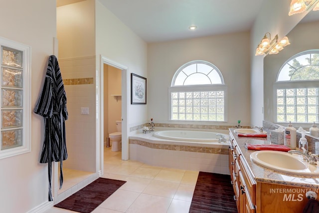 1795 W Black Canyon Hwy, Emmett, ID 83617 - bathroom with a bath, a wealth of natural light, a sink, and tile patterned flooring