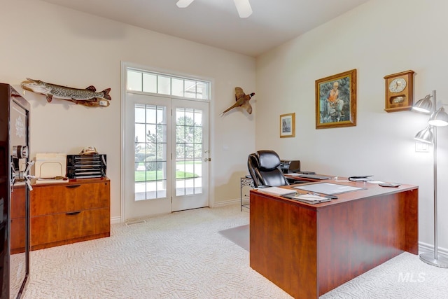 1795 W Black Canyon Hwy, Emmett, ID 83617 - office featuring light colored carpet, baseboards, and ceiling fan