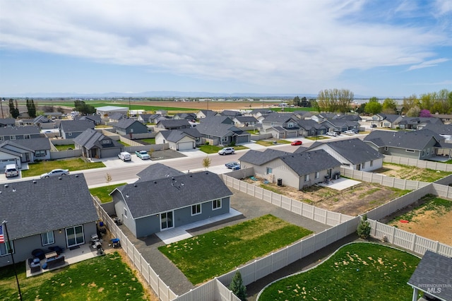 aerial view of residential area