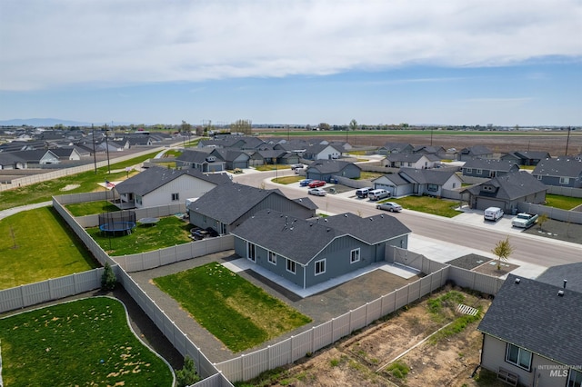 aerial view of residential area