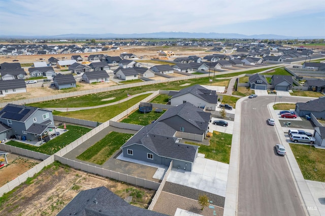 aerial view of residential area