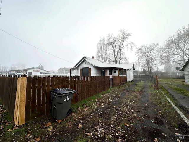 view of home's exterior