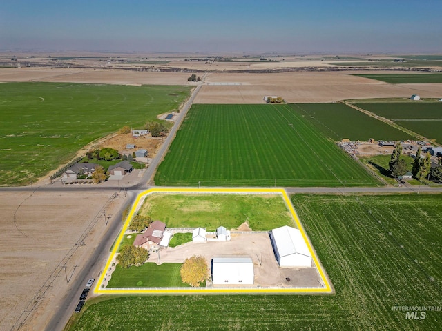 drone / aerial view featuring a rural view