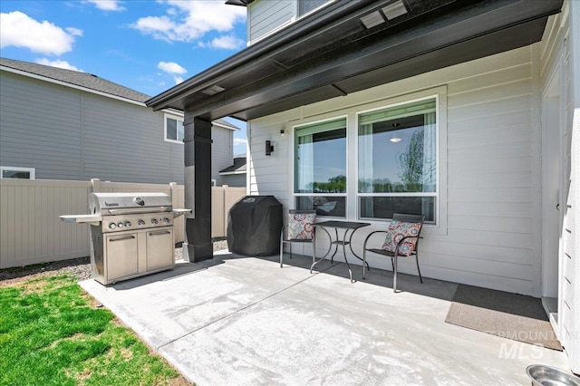 1499 W Blue Downs St, Meridian, ID 83642 - view of patio / terrace featuring fence and grilling area