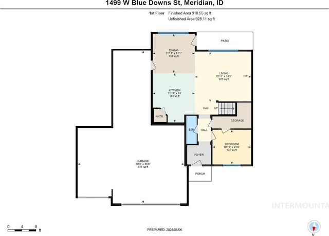 1499 W Blue Downs St, Meridian, ID 83642 - property floor plan