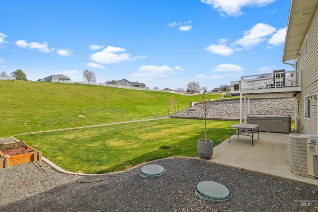2245 Pitchstone Dr, Clarkston, WA 99403 - view of grassy yard featuring a patio area and central AC