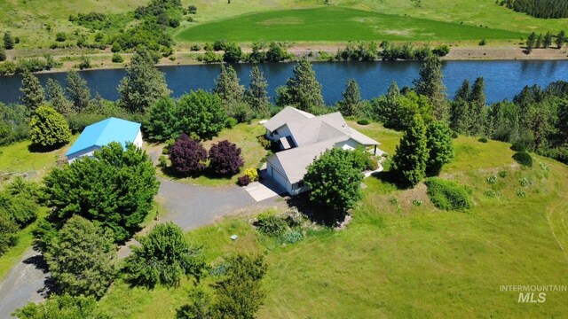 19801 Pinehaven Ln, Lenore, ID 83541 - aerial view of property and surrounding area with a nearby body of water