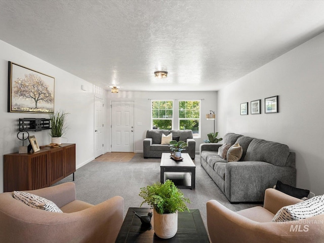 12800 W Fernleaf St, Boise, ID 83713 - carpeted living area with a textured ceiling