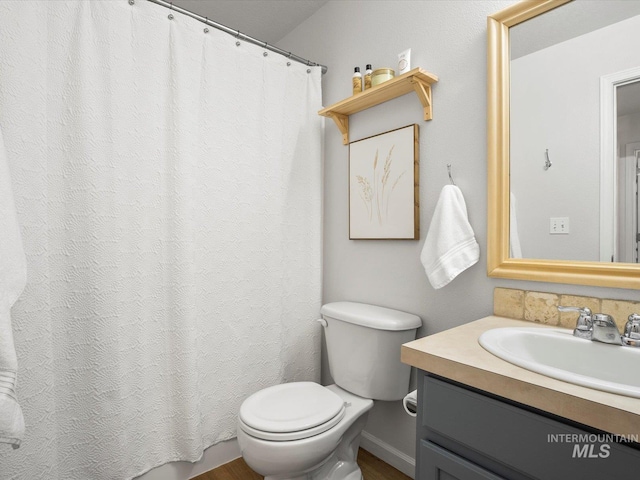 12800 W Fernleaf St, Boise, ID 83713 - full bathroom with vanity and a shower with shower curtain