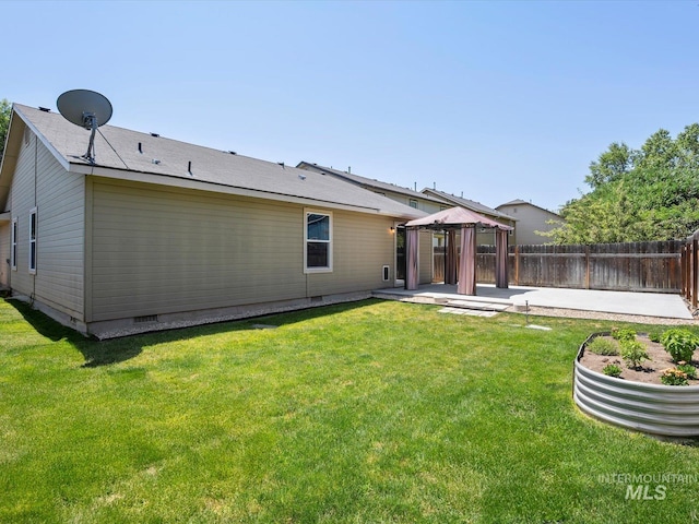 12800 W Fernleaf St, Boise, ID 83713 - back of house with a gazebo, a patio, and crawl space