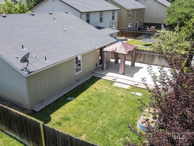 12800 W Fernleaf St, Boise, ID 83713 - back of property featuring a gazebo, a patio, and a fenced backyard