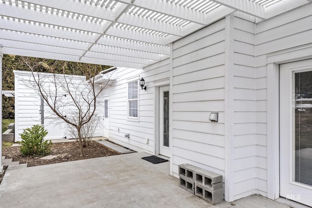 view of patio / terrace with a pergola