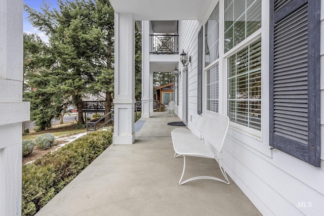 view of patio / terrace with a porch