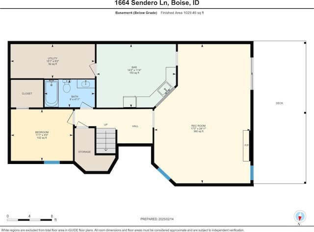 1664 E Sendero Ln, Boise, ID 83712 - property floor plan