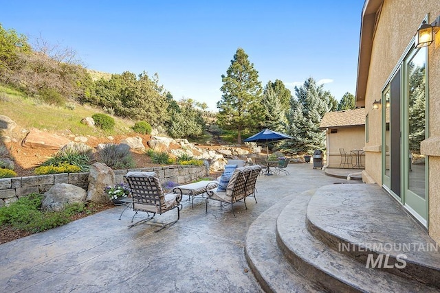 view of patio / terrace featuring outdoor dining space