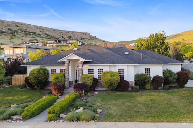 3376 E Echo Ct, Boise, ID 83712 - view of front of property with a mountain view and stone siding