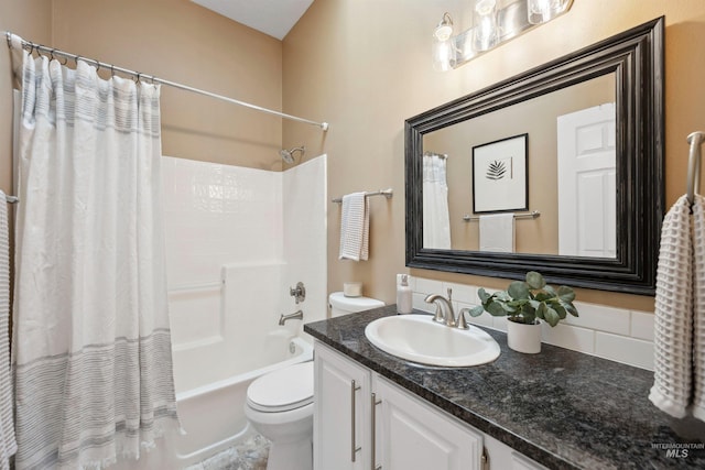3376 E Echo Ct, Boise, ID 83712 - bathroom featuring toilet, shower / tub combo, and vanity