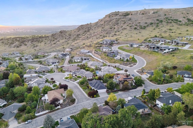 3376 E Echo Ct, Boise, ID 83712 - aerial overview of property's location with mountains and nearby suburban area