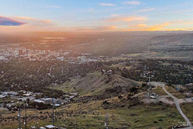 3376 E Echo Ct, Boise, ID 83712 - aerial view at dusk of a mountain view