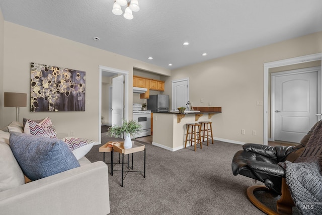 5873 N Collister Dr, Boise, ID 83703 - carpeted living area with recessed lighting and baseboards