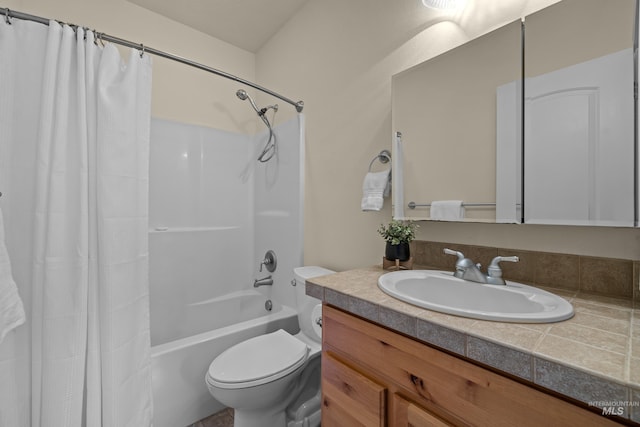 5873 N Collister Dr, Boise, ID 83703 - full bath featuring toilet, shower / tub combo, and vanity