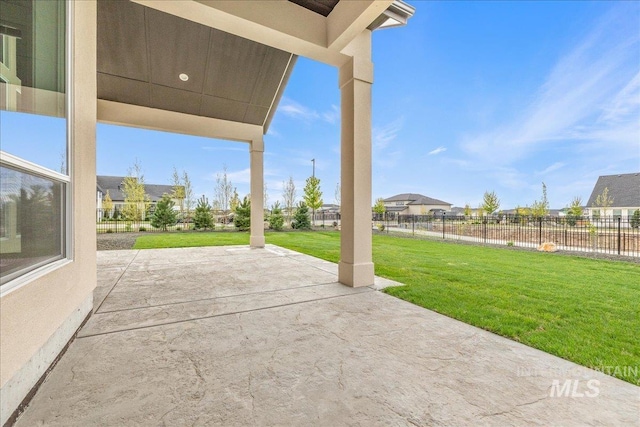 6201 W Redland Dr, Eagle, ID 83616 - view of patio featuring a residential view and a fenced backyard