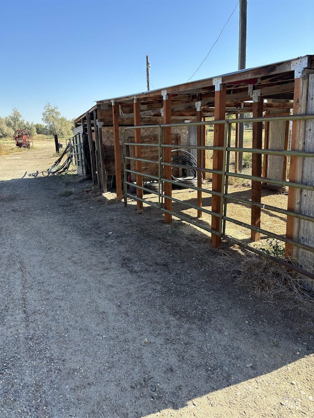 view of horse barn