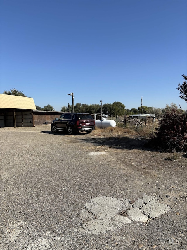 view of parking / parking lot