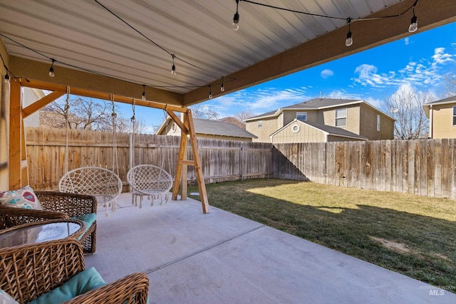 view of patio / terrace with a fenced backyard