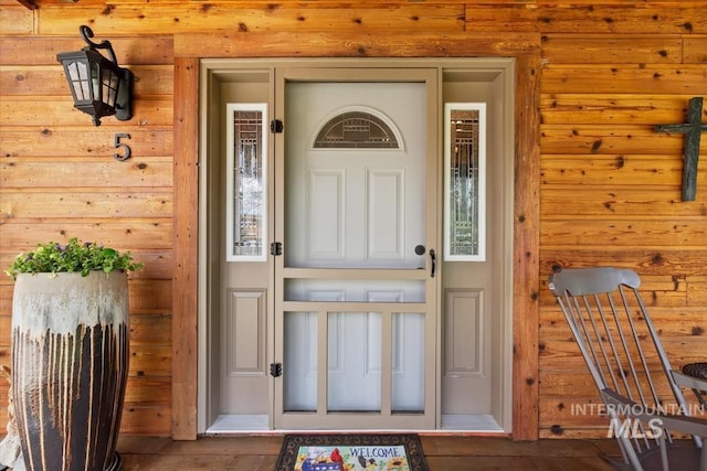 view of exterior entry