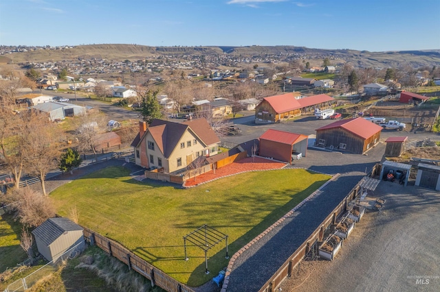 drone / aerial view featuring a residential view