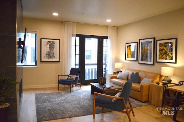 780 Village Dr Unit 308, Donnelly, ID 83615 - living area with recessed lighting, baseboards, and wood finished floors