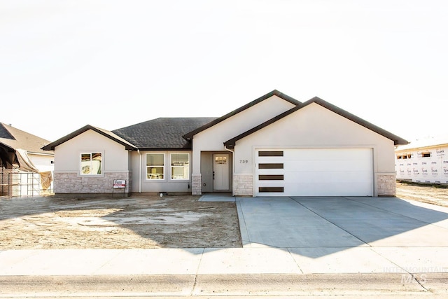 ranch-style house with a garage