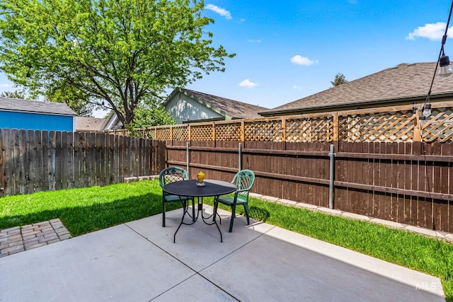 view of patio / terrace featuring outdoor dining area