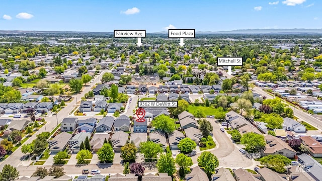 aerial view of residential area
