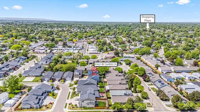 aerial view of residential area
