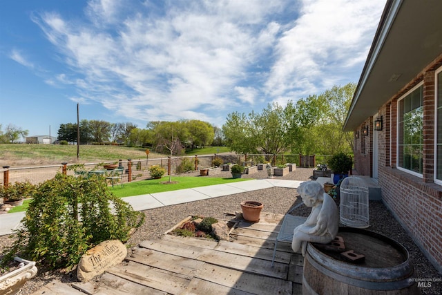 exterior space featuring a fenced backyard