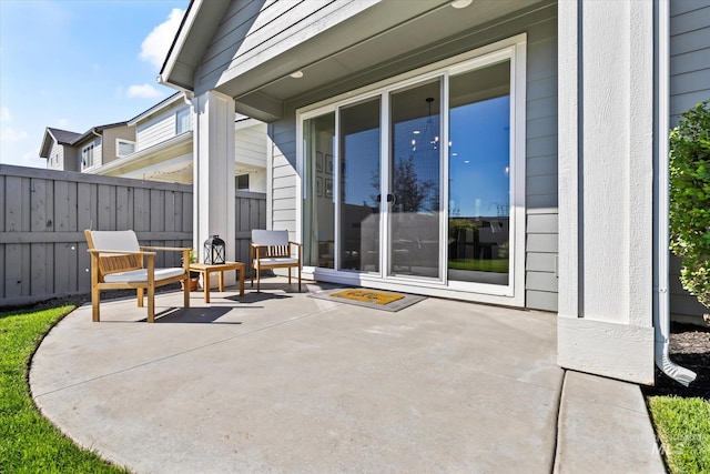 view of patio with fence