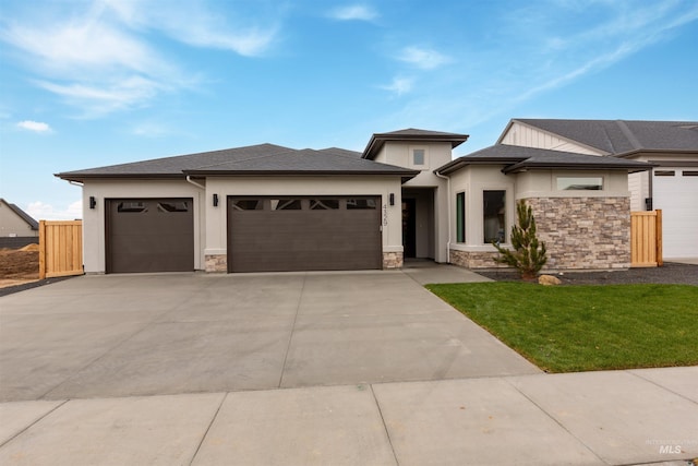 property entrance with a garage