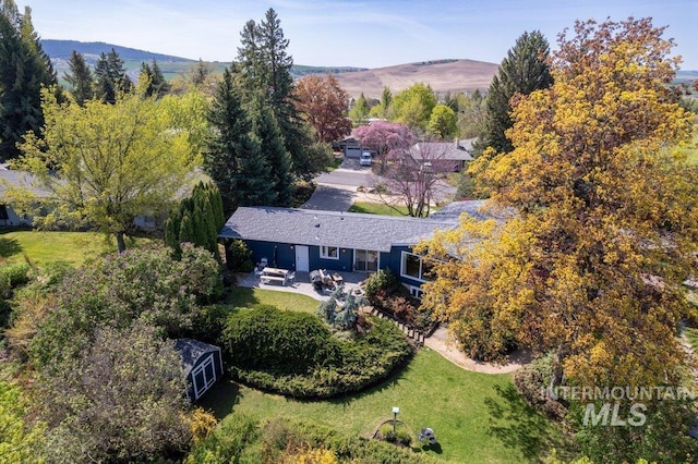 606 S Ridge Rd, Moscow, ID 83843 - view from above of property with a mountainous background