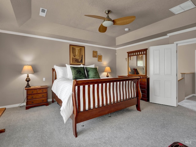 1546 N Dragonfly Ct, Eagle, ID 83616 - bedroom with visible vents, baseboards, a tray ceiling, and carpet floors