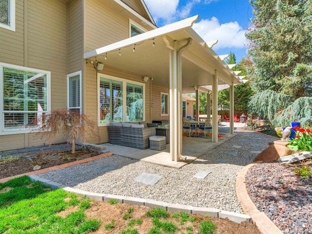 1546 N Dragonfly Ct, Eagle, ID 83616 - view of patio / terrace featuring an outdoor living space