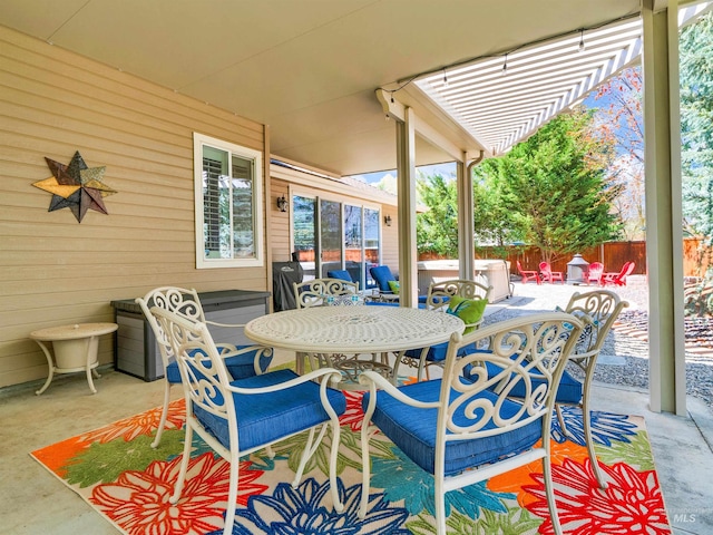 1546 N Dragonfly Ct, Eagle, ID 83616 - view of patio with fence and outdoor dining space