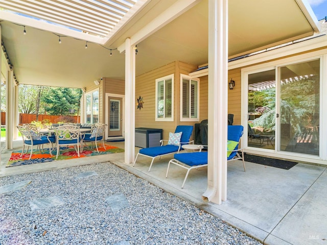 1546 N Dragonfly Ct, Eagle, ID 83616 - view of patio / terrace with fence and an outdoor hangout area